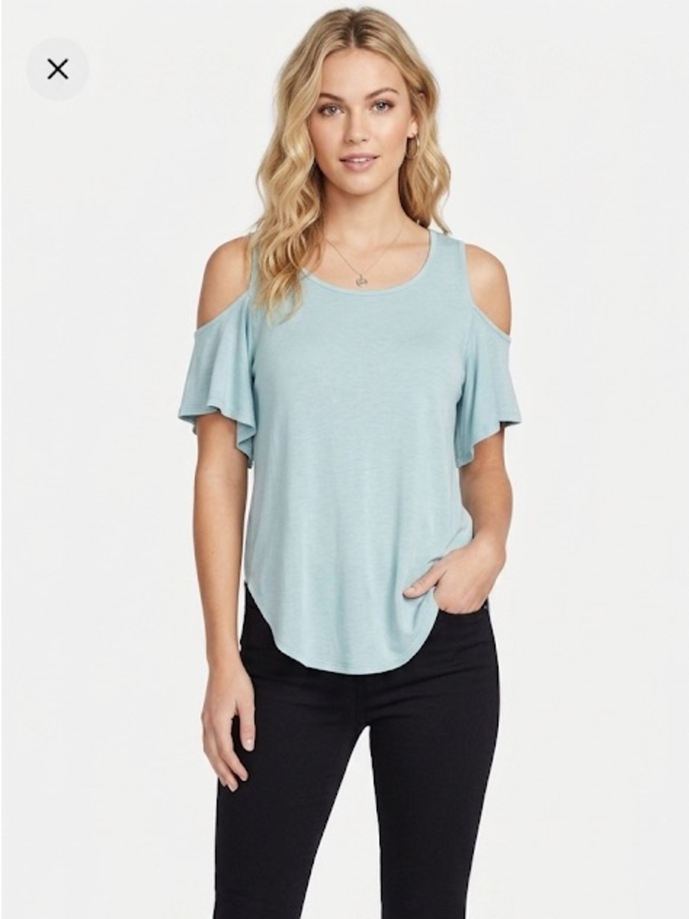 Express factory xsmall cold shoulder top